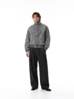 Брюки "XJ Studio Pleated Stripe Curve Pants" — изображение 4