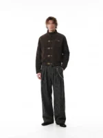 Брюки "XJ Studio Pleated Stripe Curve Pants" — изображение 5