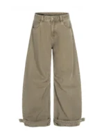 Джинсы "XJ Studio Strap Hem Curved Pants"