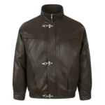 Куртка "XJ Studio Metal Toggle Leather Jacket"