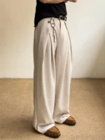 Брюки «Outcast Linen Pleated Wide Trousers» — изображение 3