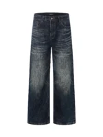 Джинсы "11KN Washed Navy Wide Jeans"