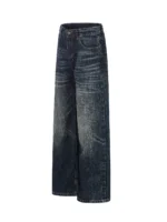 Джинсы "11KN Washed Navy Wide Jeans" — изображение 3