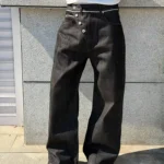 Джинсы "BurnBro Asymmetric Button Wide Jeans"