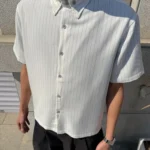 Рубашка "BurnBro Pinstripe Button Collar Shirt"
