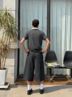 Шорты "BurnBro Five Button Stripe Culotte Shorts" — изображение 8