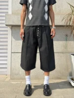 Шорты "BurnBro Five Button Stripe Culotte Shorts"