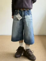 Шорты «Outcast Faded Whisker Denim Shorts» — изображение 4