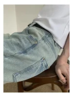 Джинсы "MION Washed Wide Denim Jeans" — изображение 10