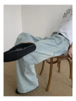 Джинсы "MION Washed Wide Denim Jeans" — изображение 11