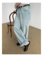 Джинсы "MION Washed Wide Denim Jeans" — изображение 13