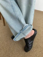 Джинсы "MION Washed Wide Denim Jeans" — изображение 5