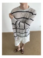 Лонгслив "MION Sheer Stripe Longsleeve" — изображение 8