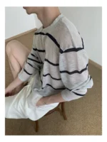 Лонгслив "MION Sheer Stripe Longsleeve" — изображение 9
