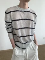 Лонгслив "MION Sheer Stripe Longsleeve"
