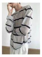Лонгслив "MION Sheer Stripe Longsleeve" — изображение 13