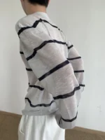 Лонгслив "MION Sheer Stripe Longsleeve" — изображение 4