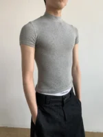 Футболка "MION Mock Neck Fitted Tee"