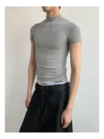 Футболка "MION Mock Neck Fitted Tee" — изображение 6