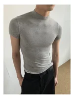Футболка "MION Mock Neck Fitted Tee" — изображение 7