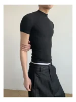 Футболка "MION Mock Neck Fitted Tee" — изображение 10