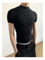Футболка "MION Mock Neck Fitted Tee" — изображение 11