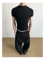 Футболка "MION Mock Neck Fitted Tee" — изображение 13