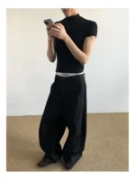 Футболка "MION Mock Neck Fitted Tee" — изображение 15