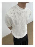Футболка "MION Openwork Knit T-Shirt" — изображение 9