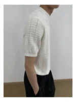 Футболка "MION Openwork Knit T-Shirt" — изображение 10
