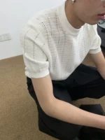 Футболка "MION Openwork Knit T-Shirt" — изображение 4