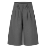 Шорты «XJ Studio Pleated Cropped Wide Leg Shorts»