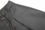 Брюки «XJ Studio Pleated Diagonal Button Wide Leg Trousers» — изображение 10