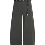 Брюки «XJ Studio Retro Belt Detail Curved Leg Trousers»