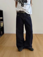 Джинсы «19 Studio Horsebit Straight Jeans» — изображение 3