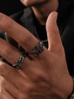 Кольцо «SAZ Studio Vintage Distressed Rose Ring»