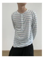 Лонгслив «MION Striped Henley Long Sleeve» — изображение 8