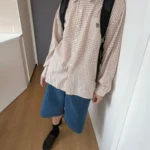 Рубашка «19 Studio Classic Plaid Lapel Shirt»