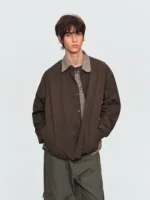 Рубашка «MADWITCH Layered Plaid Contrast Stitching Shirt»