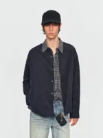 Рубашка «MADWITCH Layered Plaid Contrast Stitching Shirt» — изображение 11