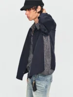 Рубашка «MADWITCH Layered Plaid Contrast Stitching Shirt» — изображение 12
