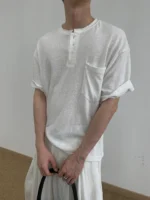 Футболка «MION Comfort Henley Pocket T-Shirt» — изображение 3