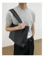 Футболка «MION Diagonal Button Knitted T-Shirt» — изображение 8