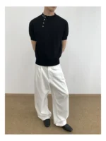 Футболка «MION Diagonal Button Knitted T-Shirt» — изображение 12