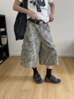 Шорты «19 Studio Leopard Cargo Long Shorts» — изображение 3