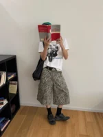 Шорты «19 Studio Leopard Cargo Long Shorts» — изображение 7