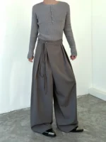 Брюки «BKYC Studio Tie-Waist Wide Leg Trousers» — изображение 4