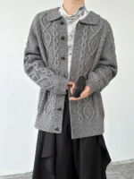 Кардиган «BKYC Studio Cable Knit Lapel Cardigan»