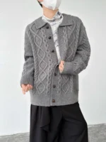 Кардиган «BKYC Studio Cable Knit Lapel Cardigan» — изображение 6