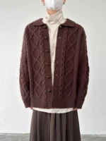 Кардиган «BKYC Studio Cable Knit Lapel Cardigan» — изображение 10